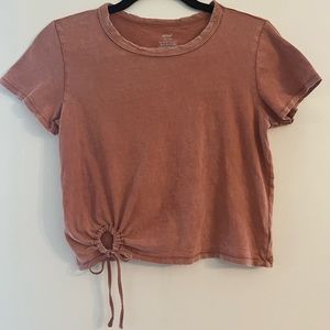 Aerie XS Tee Shirt with Tie